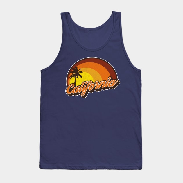 California Sunset Vintage Style Tank Top by Styleuniversal